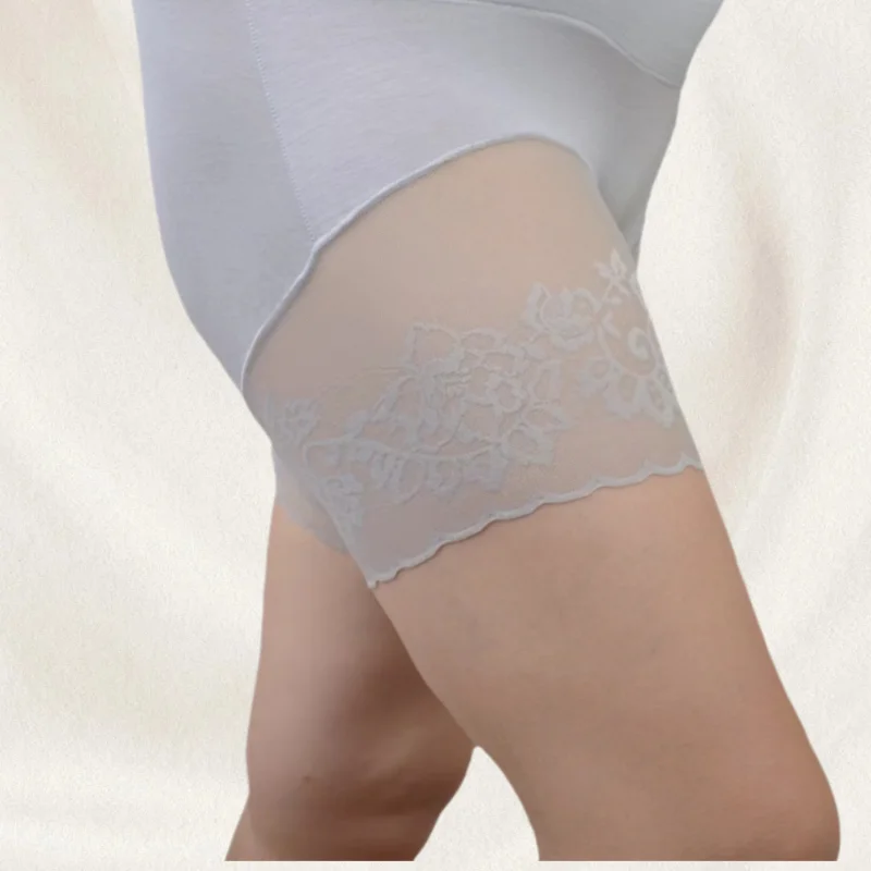 Plus Size Safety Shorts Women High Waist Tummy Tight Seamless Panties Anti Rub Thigh Sexy Lace Modal Material Panties 50kg-115KG