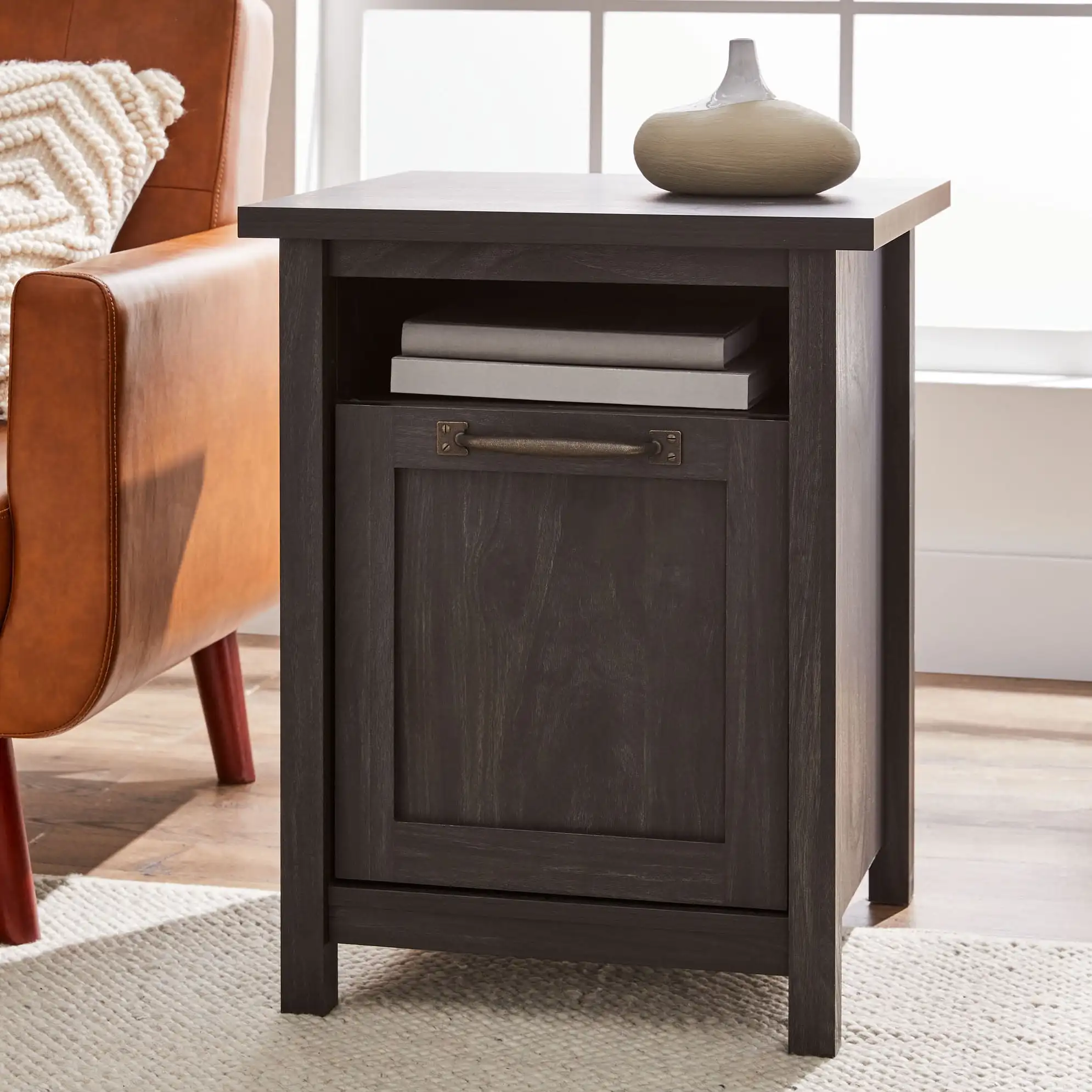 

Better Homes & Gardens Modern Farmhouse USB Side Table, Black Finish