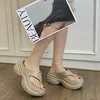 Thick Botton Beach Flip Flops for Women Clip Toe Soft Sole Platform Slippers Woman Summer Non-Slip Chunky Wedge Sandals Female 3