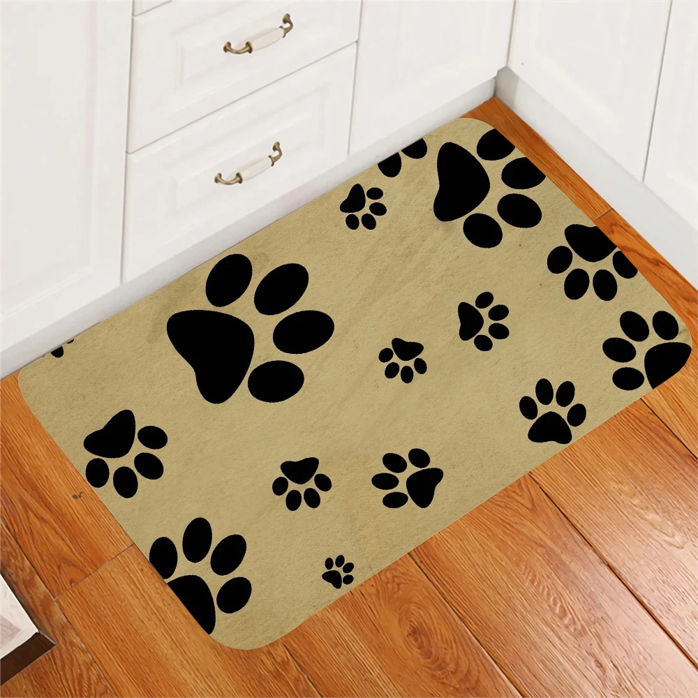 

Новинка, фланелевый Ретро ковер CLOOCL с изображением следов животных, домашний декор, 3D односторонний напольный коврик для гостиной, спальни