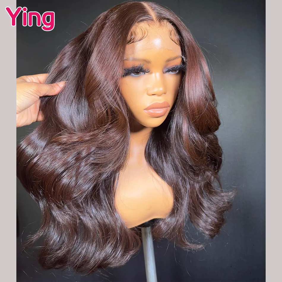 

Ying 13x4 Lace Front Wig Human Hair 5x5 Transparent Lace Wig Body Wave Chocolate Brown Colored 13x6 Lace Front Wig PrePlucked