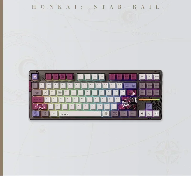 Honkai Star Rail Kafkaメカニカルキーボード,108キー,トライモード