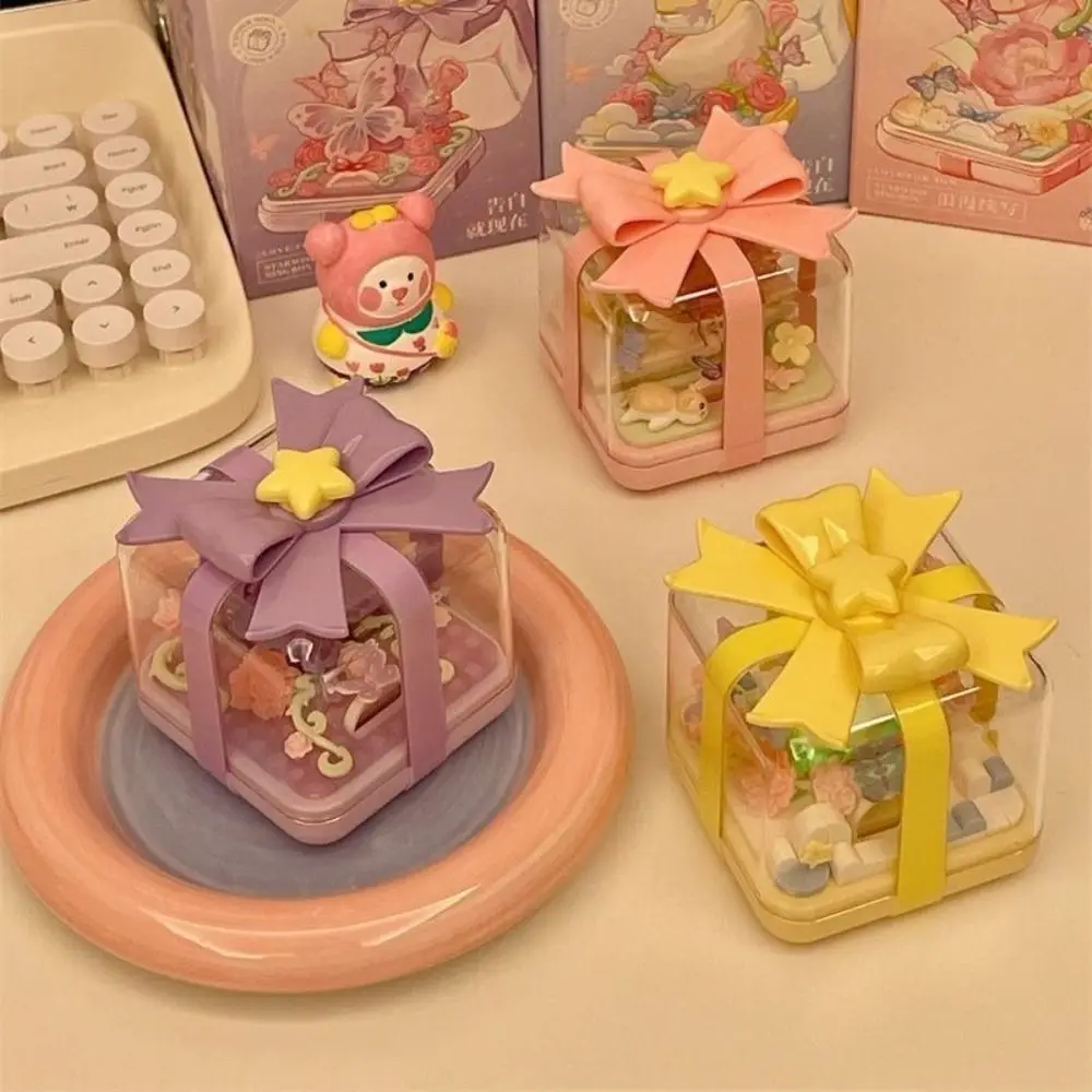 Пластиковый строительный блок, настольное украшение, коробка для колец с цветами, звездное кольцо, коробка «сделай сам», кирпичный блок, цветок