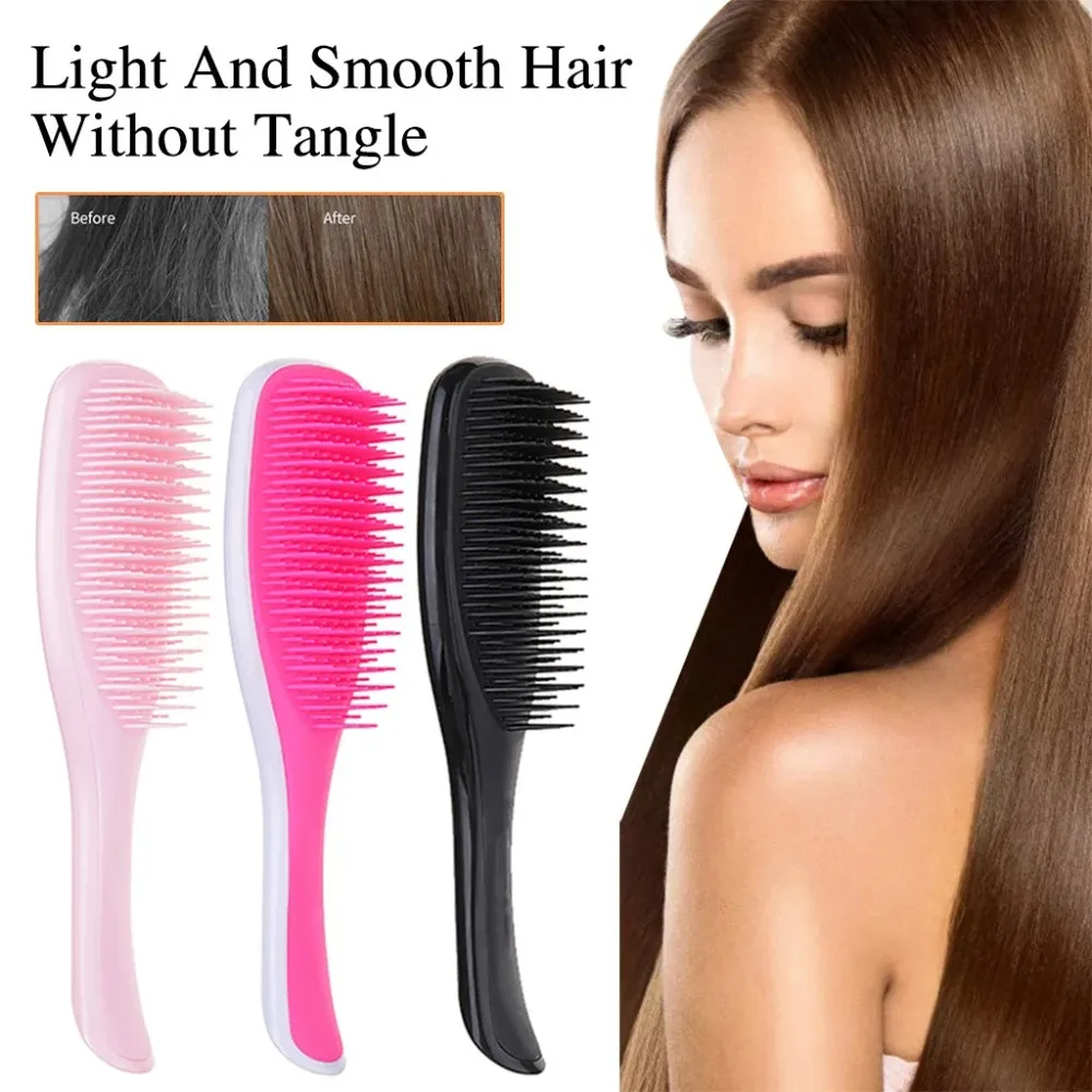 Scalp Massage Comb Beauty Hair Massager Hair Brushes Not Knotted Tangle Detangle Shower Portable Magic Handle Hair Combs 6