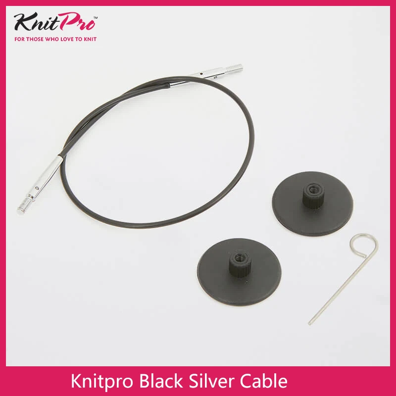 KnitPro Interchangeable Knitting Needle Cable Color Black