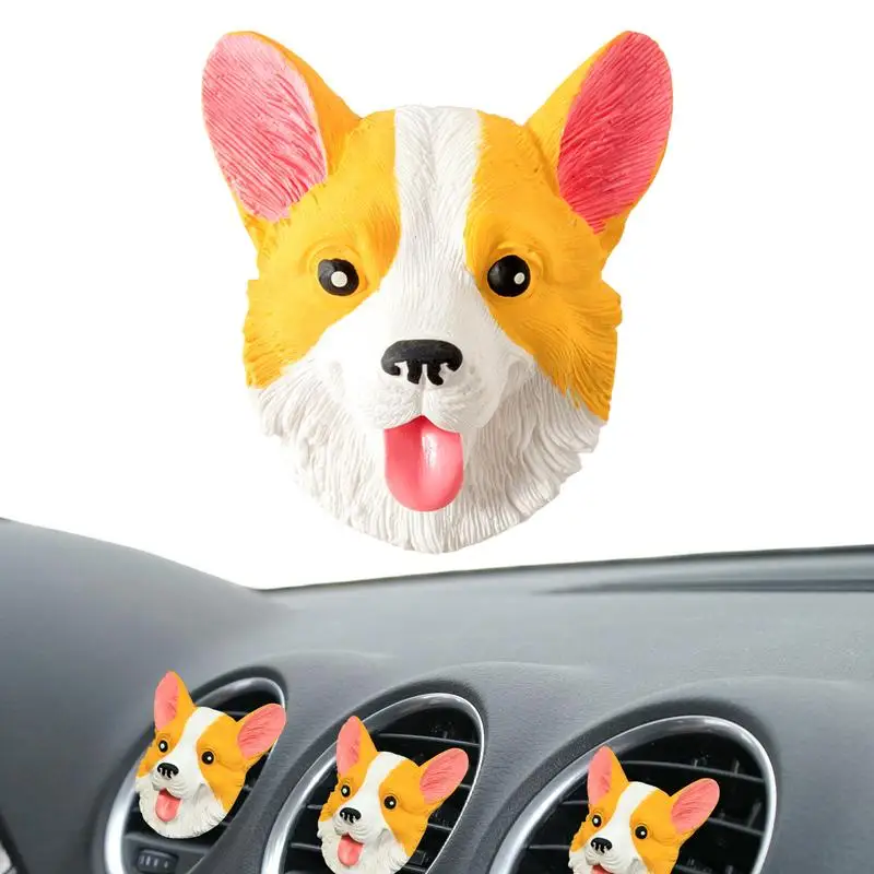 

Car Air Freshener Bulldog Air Outlet Propeller Fragrance Perfume Diffuser Decorative Fragrance Slices Auto Interior Accessories