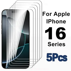 Premium Full Cover Tempered Glass Screen Protector, 5-Pack for iPhone 15 Pro Max (5PCS Tempered Glass)