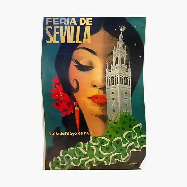 

Винтажный Печатный постер Feria De Sevilla, Женский декор, винтажное украшение, Фреска, забавная Настенная картина для дома, комната без рамки
