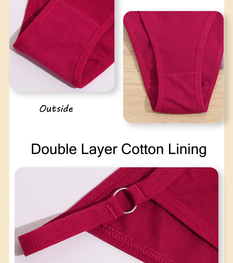 Cotton Bikini Panties - Women’s Low Waist Briefs | Comfortable Soft Cotton Lingerie Set