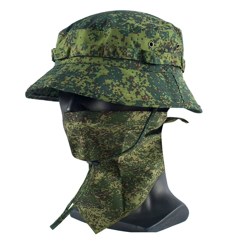 

Russian Military Tactical Sun Fishing Outdoor Camouflage Balaclava Boonie Hat Baseball Beanies Army Fishing Hat Bucket Hat