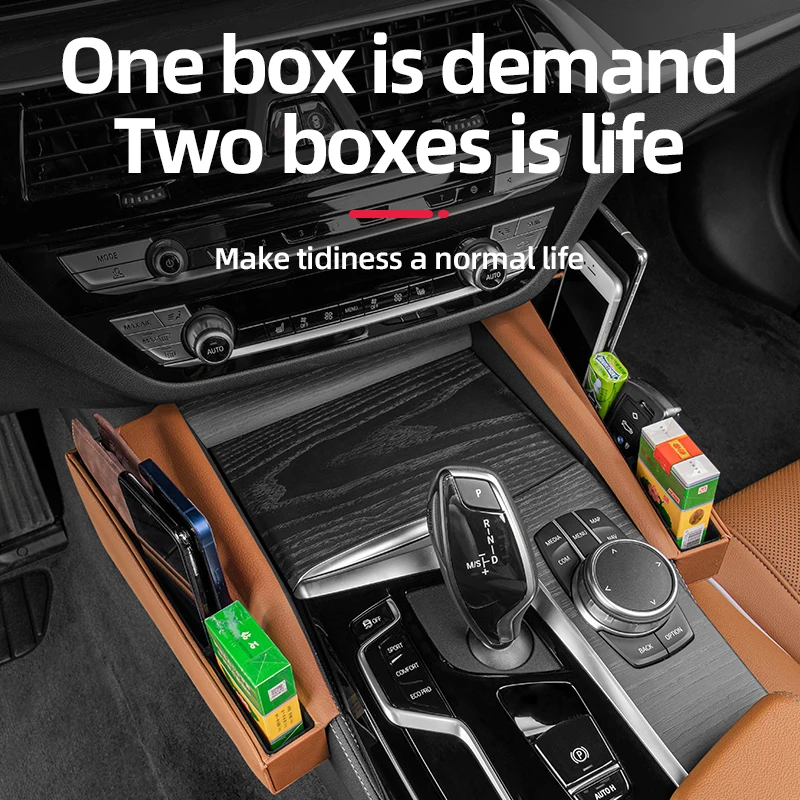 

For BMW 5 Series G30 G38 G32 6GT Leather Car Central Control Storage Organizer Box Console Seat Gap Storage Organize Accessories