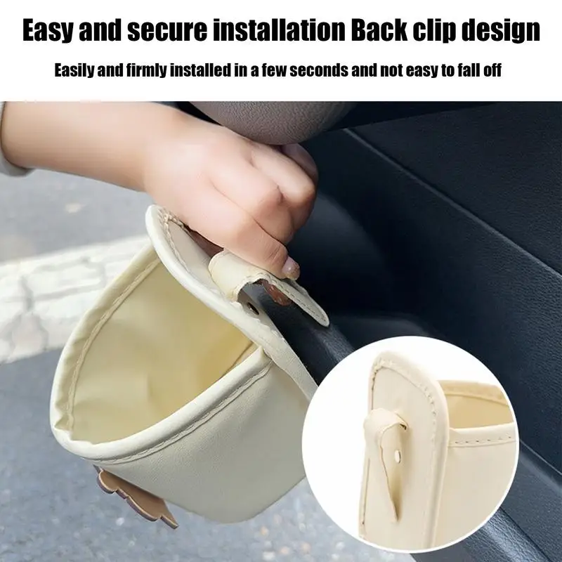 Car door cup holder Leather Automotive Drink rack Storage bin auto Back Seat cup holder Organizer for car interior accessories