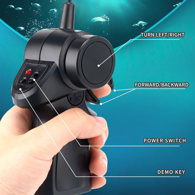 New RC remote control shark diving bionic fish summer water Children's electric modular battery toy 6