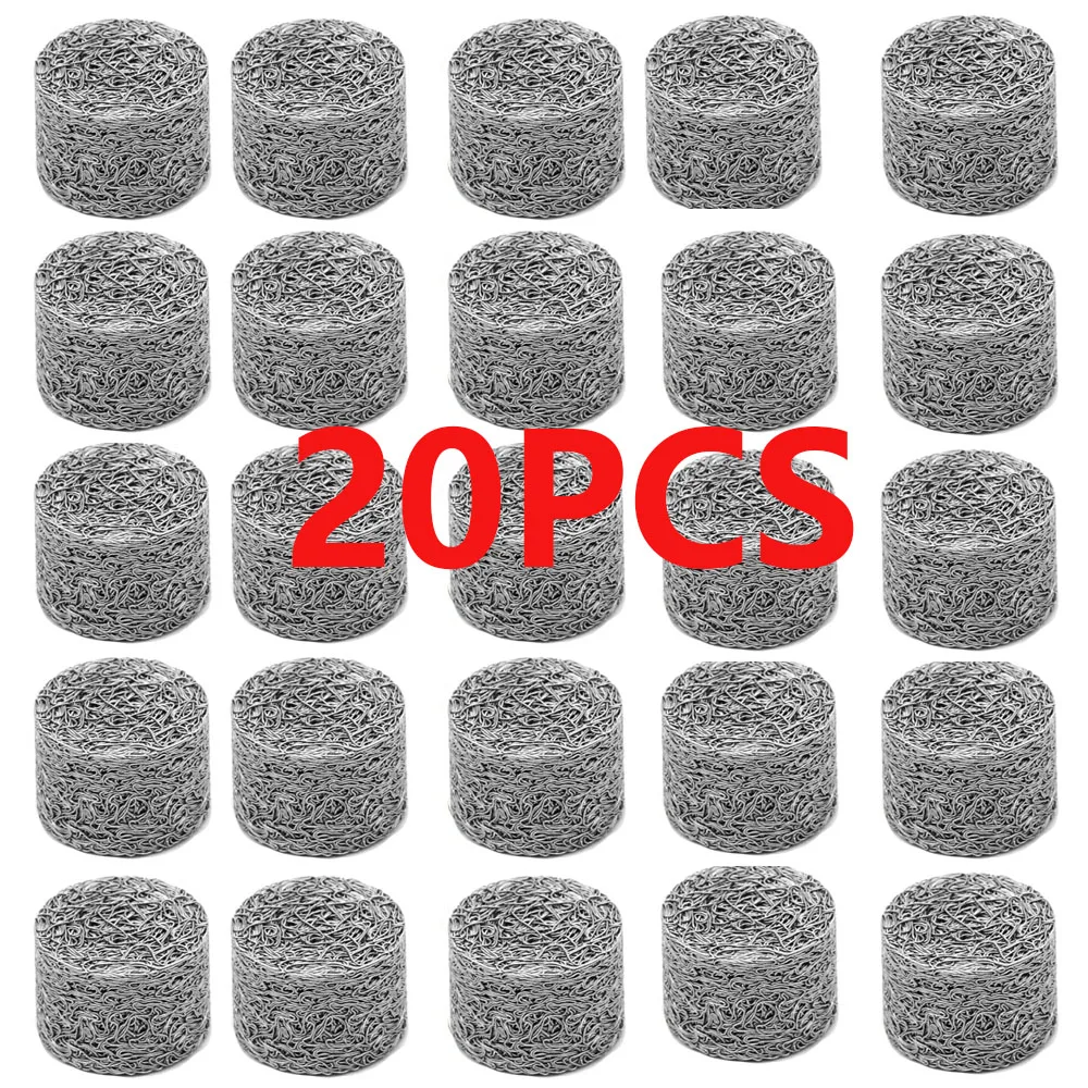 Filtros de malla de lanza de espuma, accesorios de generador de filtro de repuesto para tableta de acero inoxidable, 5 gramos, 20 Uds.