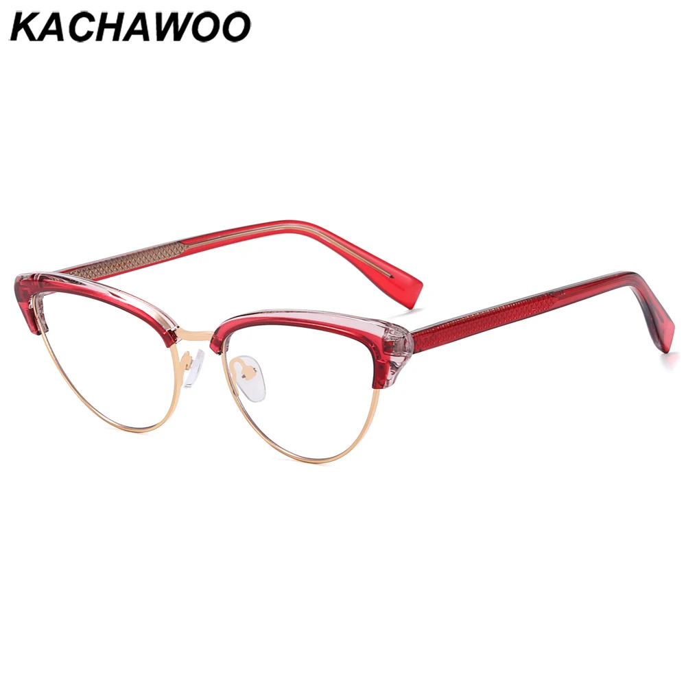 

Очки Kachawoo женские с блокировкой, аксессуар из голубой искусственной кожи, с красным леопардовым принтом, из tr90, в европейском стиле