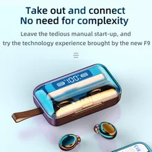 

TWS Wireless Bluetooth Earphones LED Charging Box Wireless Headphone Deep Bass Stereo Sports Waterproof Headsets W/Mic