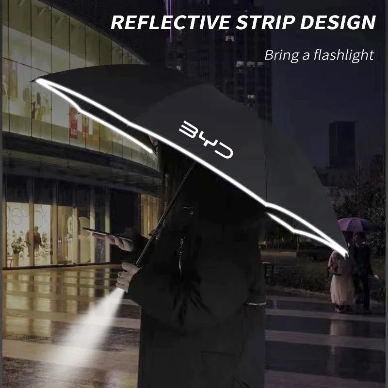 BYD Atto 3 Tang F3 E6 Yuan Plus Song Max F0 Qin G3 I3 Han Car Fully Automatic Reflective Umbrella Folding Sunshade Accessories car windshield sunshade,car logo umbrella