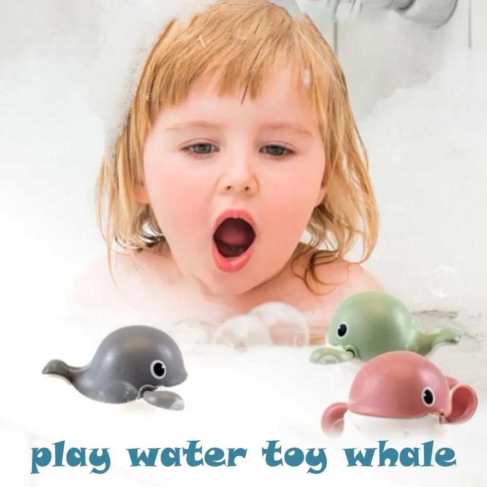 

Novelty Kid Bathroom Water Play Toy Clockwork Cartoon Whale Bath Floating Baby Toy Bath Animal Gift Pool Swimming Toy Chain K3N6