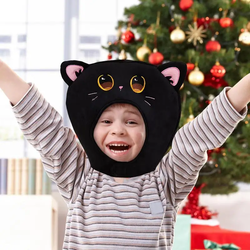 Cute cat hat headgear novelty photo props winter warm Caps funny holiday role-playing costume gift for kids adults Party favors