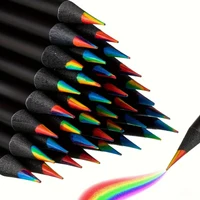 Rainbow Color Pencils for Kids, Concentric Gradient Crayons, Art Painting, Drawing Stationery, 10 PCs/Set, 7 Colors, Kawaii 1