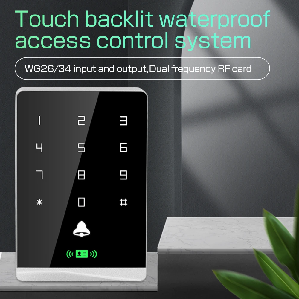 T2DC RFID Access Control Keypad RFID Reader 125Khz+13.56Mhz Mi-fare all Support