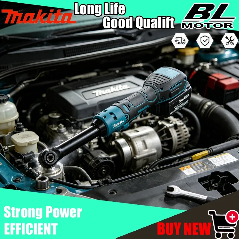 마키타 전동 공구 라쳇 렌치 6인치 3/8인치 연장 헤드 분리형 너트 220N. M 18V 배터리용 무선 드라이브 공구