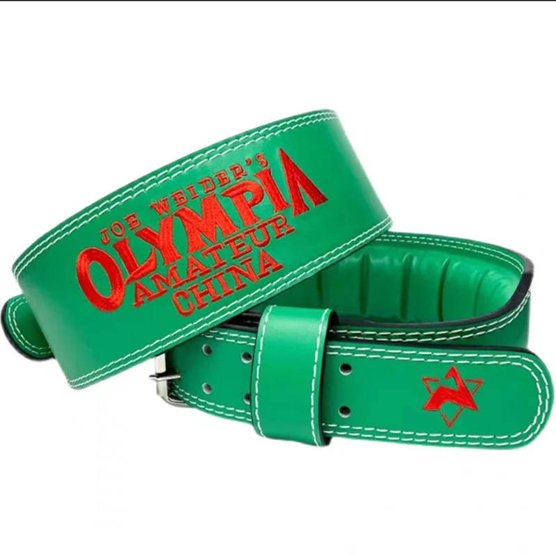 Weightlifting Belt PU Leather Waist Support Gym Belt Unisex Wide Barbell Training Weight Lifting Brace Straps for Fitness 5