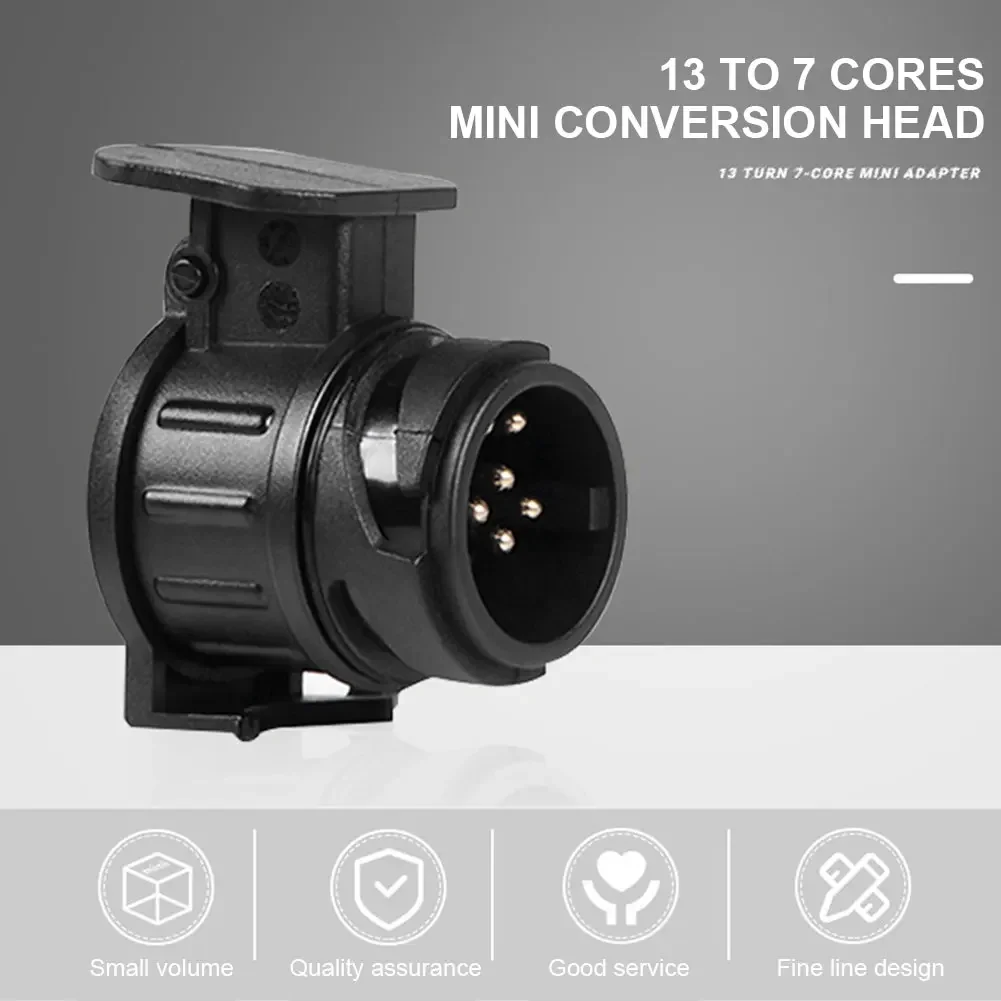 Trailer Plug Adapter 7 Pin To 13 Pin Plug Adapter Trailer Connector 12V Towbar Towing Waterproof Plugs Socket Adapter Car Truck Caravan Accessories