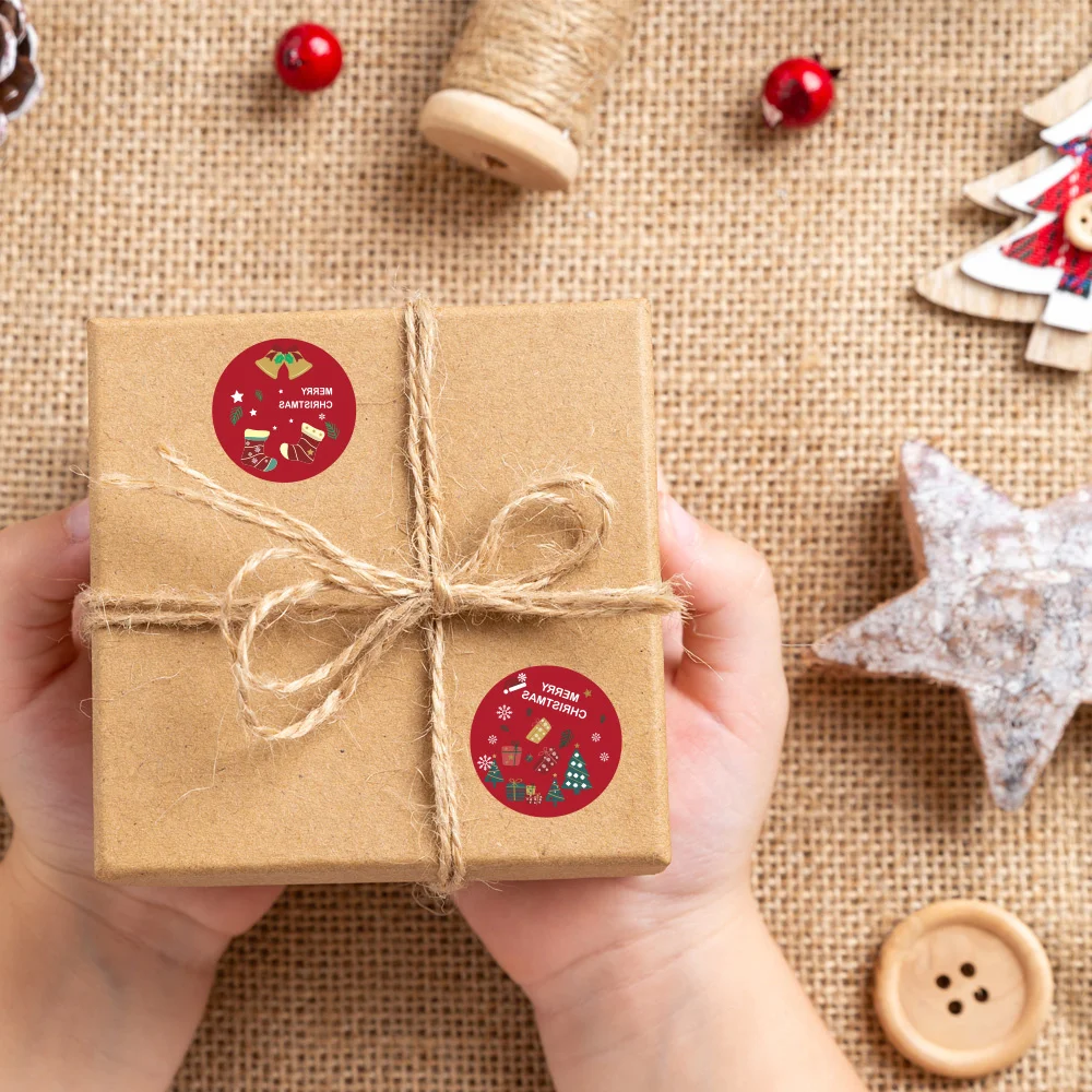 500Pcs Christmas Stickers Seal Labels Merry Christmas Theme Stickers For DIY Gift Baking Package Envelope Stationery Decoration