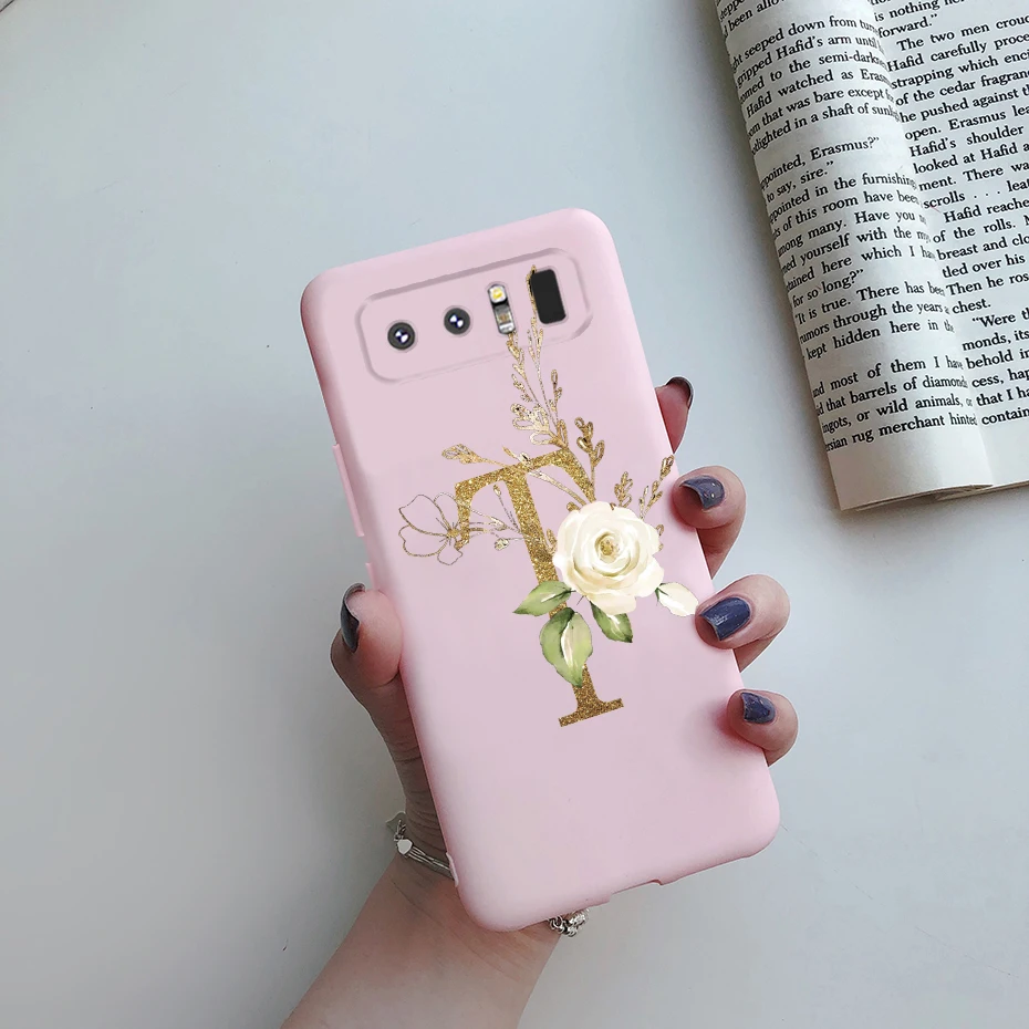 Chic Soft Silicone Phone Case with Cute Letters