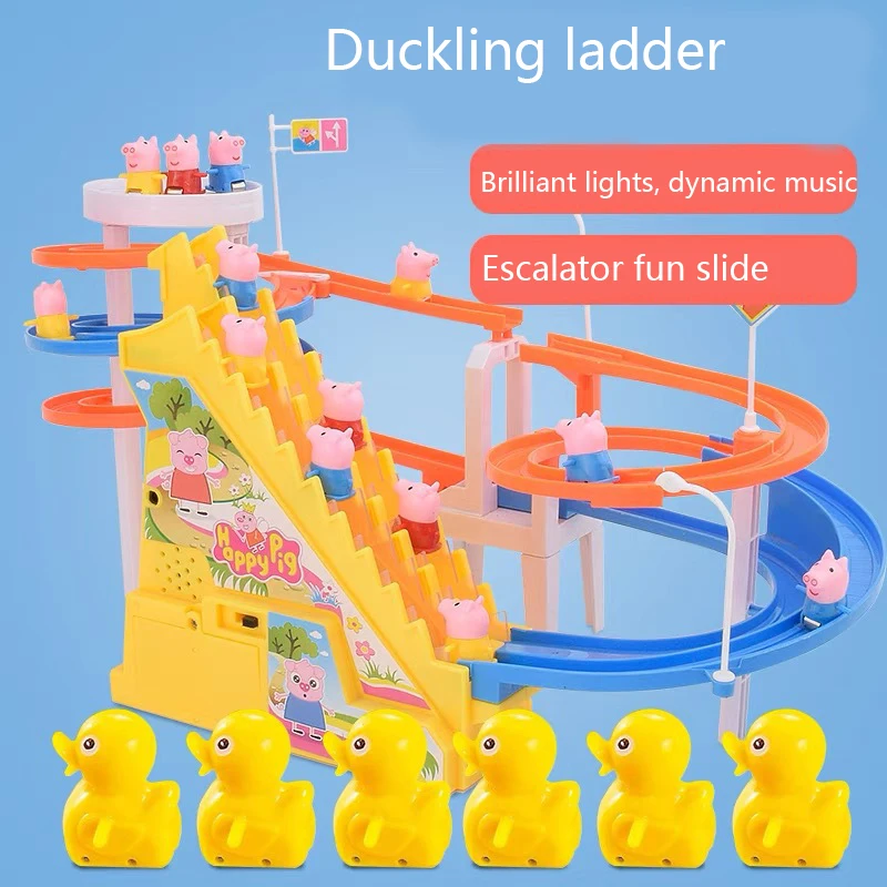 Giocattolo musicale con scivolo da arrampicata con dinosauro con 3 dinosauri, divertente auto giocattolo con scivolo elettrico puzzle, regalo di Natale per ragazzi e ragazze di Halloween