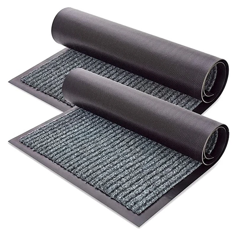 

PVC Double Stripe Door Anti-Slip Mat Absorbent Foot Mat Hotel Door Carpet Bottom Mat Door Mat 50X80cm