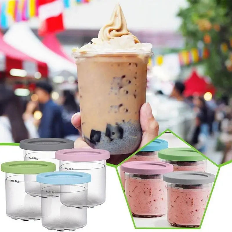 Ice Cream Containers 1.5 Quarts with Lids, Homemade Ice Cream Storage  Containers for Freezer - AliExpress