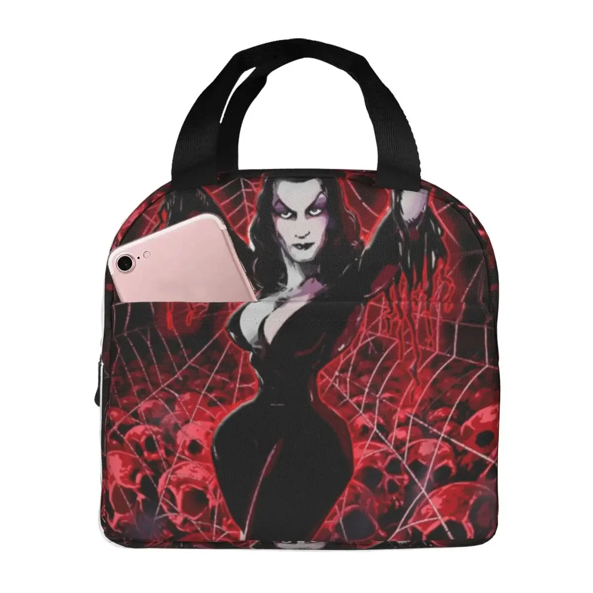 

Vampira Паук Паутина готические Изолированные сумки для обеда пикника Сумки термальный охладитель Ланч-бокс сумка для женщин для работы детей школы