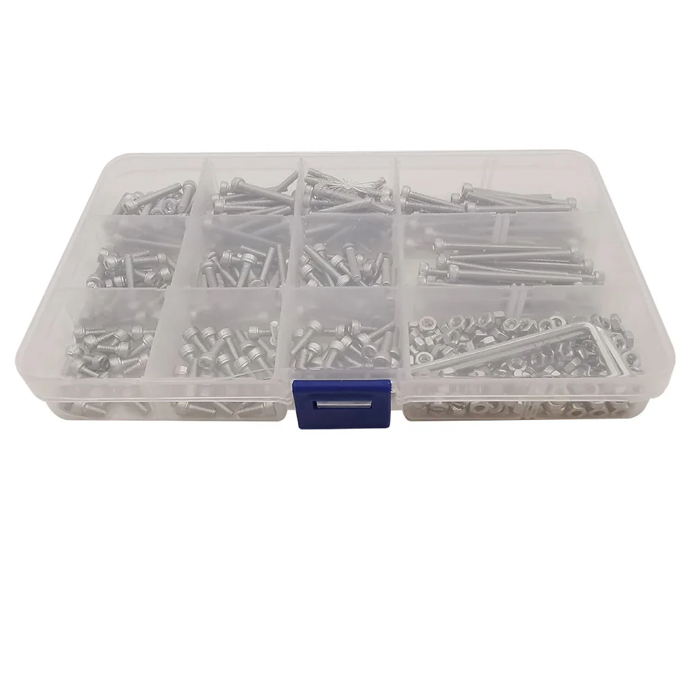 de aço inoxidável e porcas sortimento kit