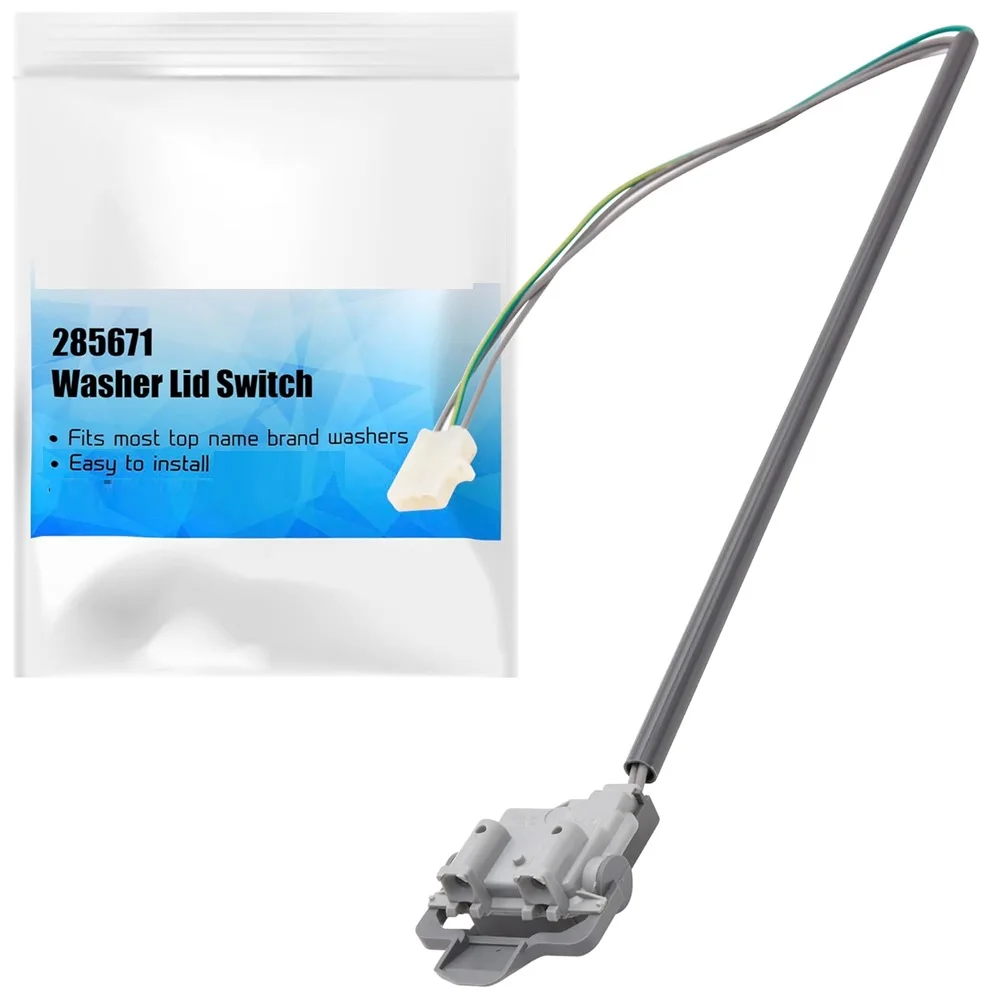 285671 Washer Lid Switch compatible with Whirlpool & Kenmore Washers 3352629 3352630 3352634 AP3094500 3355808