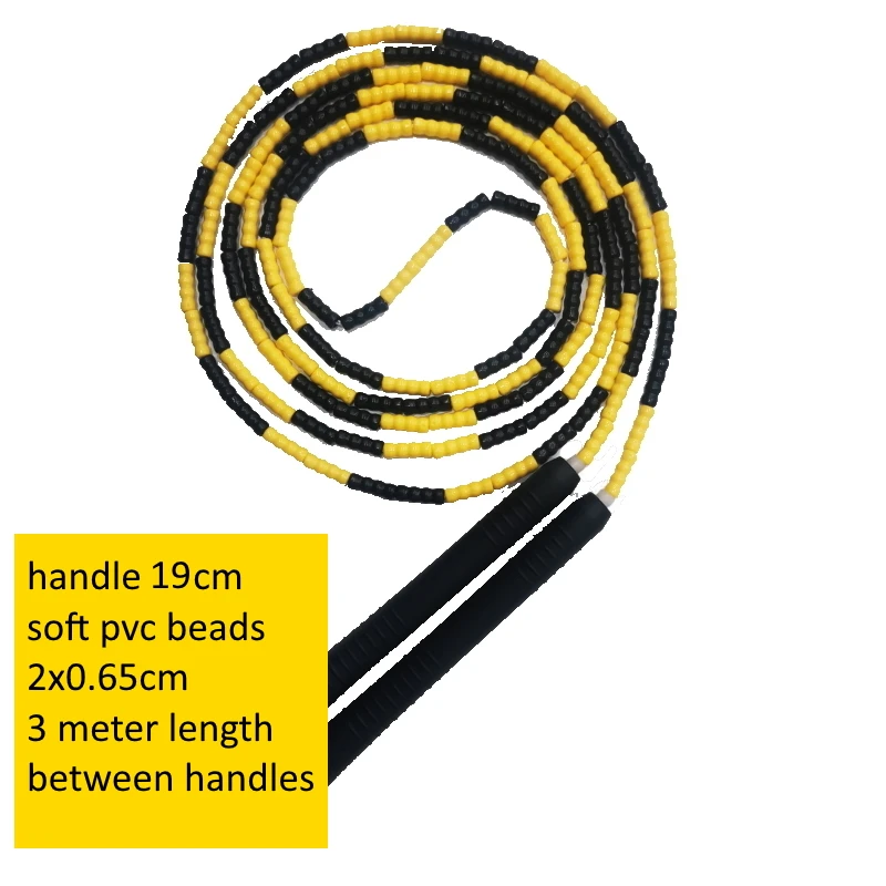 NEVERTOOLATE 3 meter length between handles soft pvc beads 2x0.65cm beading freestyle begineer jump skip rope fitness no logo 4