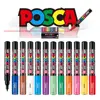 New Uni Posca Markers Pen Set PC-1M Waterproof Opaque Paint Pens Super Fine Nib 0.7mm Manga Graffiti Pen Art Supplies Stationery 6