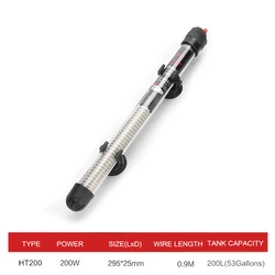 Adjustable Temperature Submersible Aquarium Heater Rod - US 110-120V (200W)