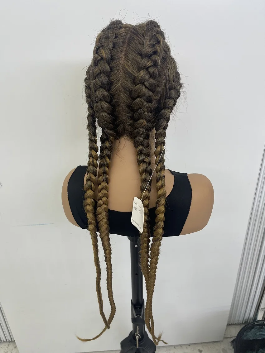 hz Synthetic 36" Braided Wig with 4 Dutch Braids Lace Front Wig Women's