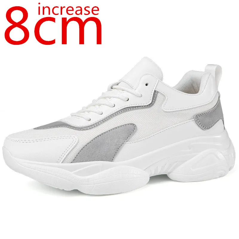 

Men's Shoes Fashion leisure Sports Heightening 8CM Mesh Elevator Shoes Thick Bottom Breathable Invisible Height Increasing Shoes