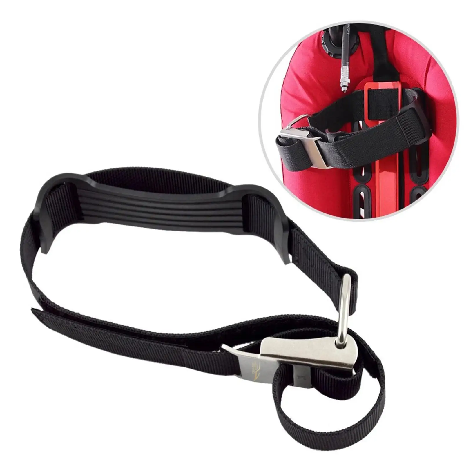 Scuba Diving Tank Strap with Stainless Steel Buckle for Underwater Sports