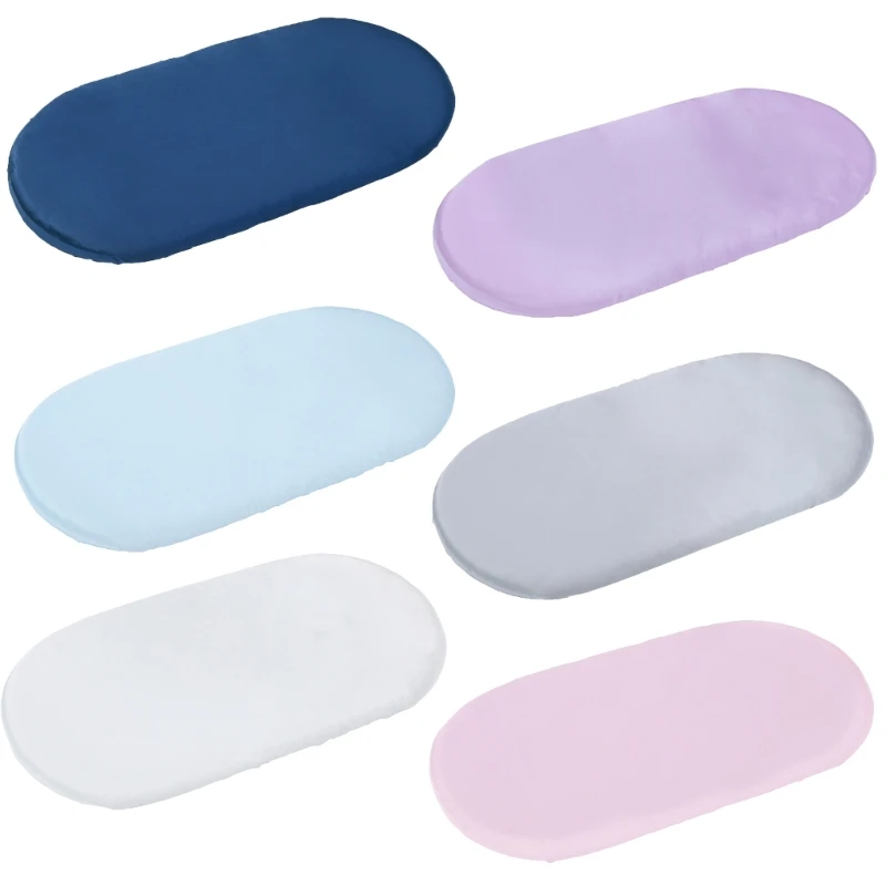 Removable Crib Fitted Sheet Infant Changing Pad Cover Solid Color Bed Protectors
