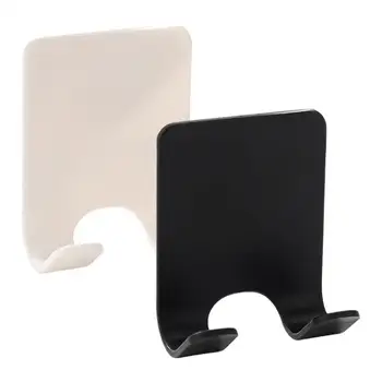 กาวผู้ถือมีดโกนติดผนังห้องน้ําสําหรับฝักบัว Hook Rack ผู้ถือเครื่องโกนหนวดตะขอพลาสติกผู้ถือมีดโกน Rack 1