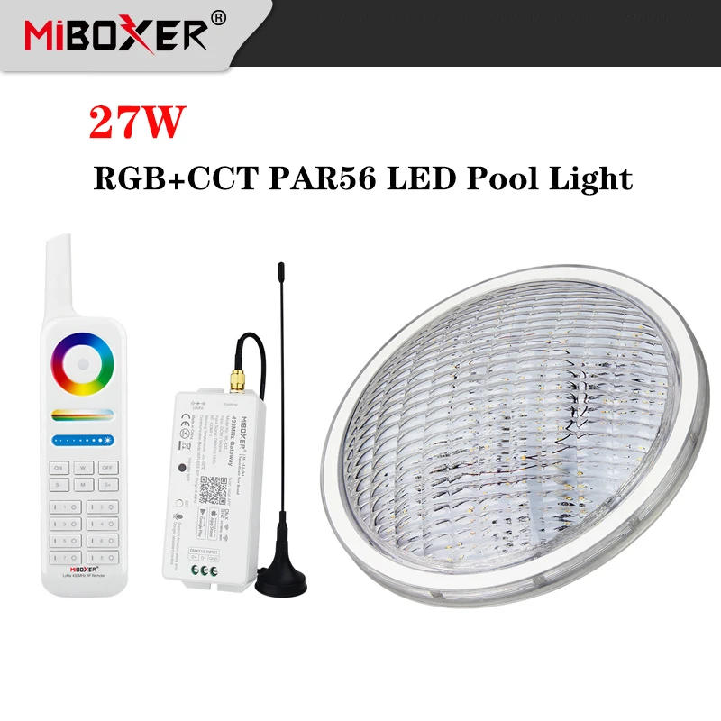 Miboxer 27W RGB+CCT Underwater led Lamp PAR56 LED Pool Light PW01 PW02 Waterproof IP68 синтезаторы denn pro pw01 bk