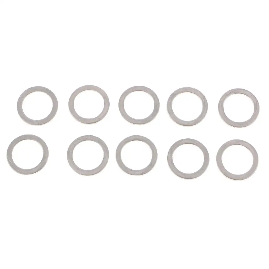 10Pcs Aluminum Drain Plug Washer Compatible Dia 14mm for Kia
