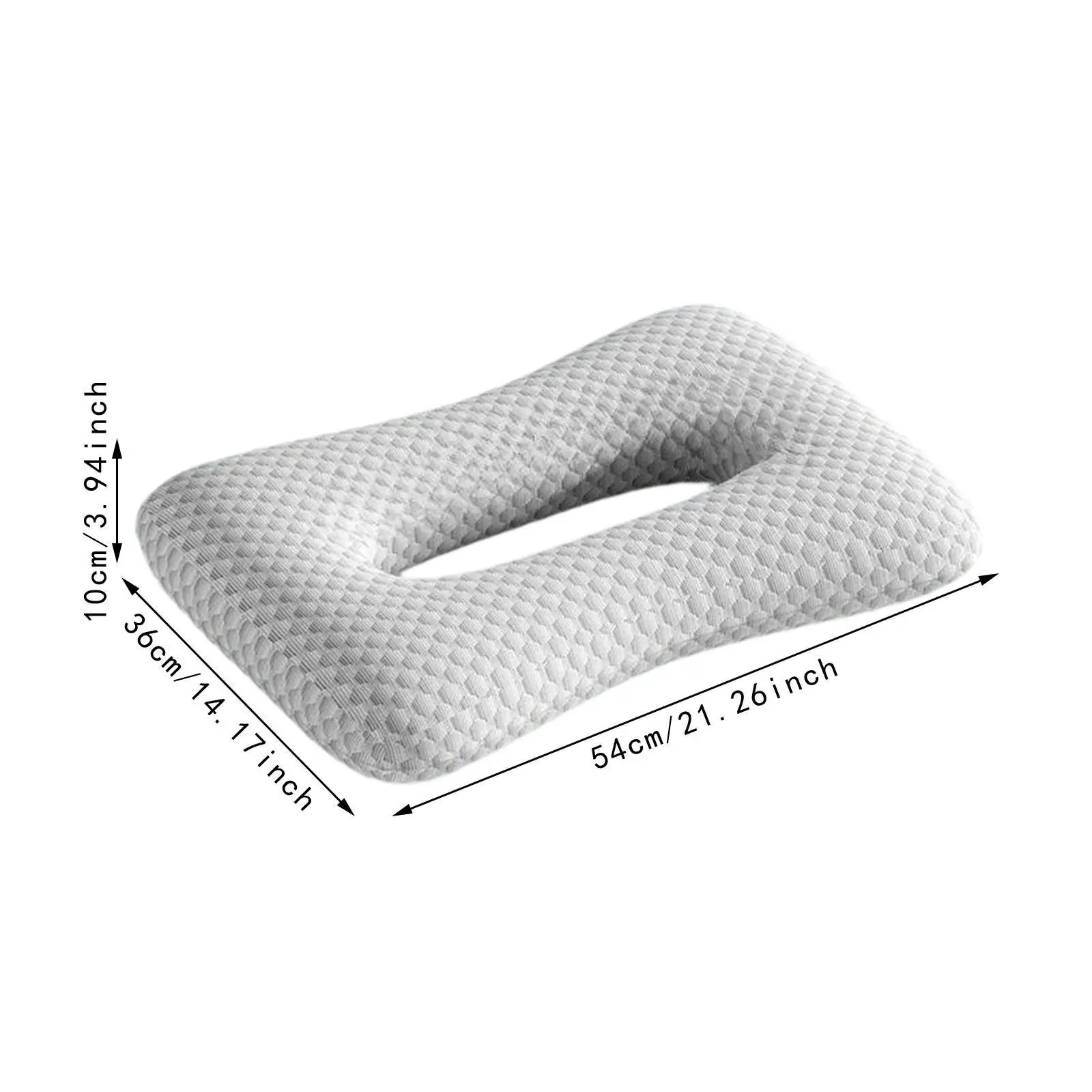 Ear Piercing Pillow with Removable Cover Ergonomic for Office Travel Bedroom 6