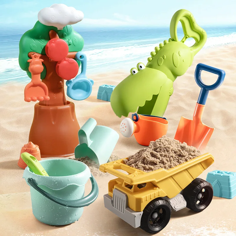 

Beach Toys For Kids 5-17pcs Baby Beach Game Toys Children Sandbox Set Kit Summer Toys for Beach Play Sand Water Game Play Cart