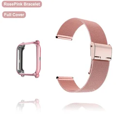 20mm Metal Bracelet Watchband with Protector Case for Amazfit GTS 4 Mini (RP Strap   TPU Case)