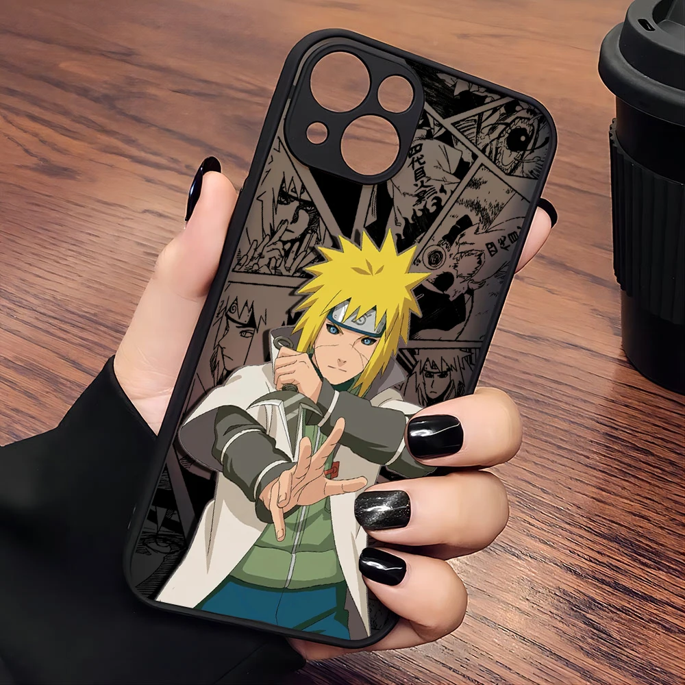 thumbnail image 1 of Funda de teléfono de Anime Akatsukis Itachis para iPhone 15 14 13 12 11 Mini Pro Max X XR 7 8 Plus n-narutos, funda trasera transparente mate, 1 of 5